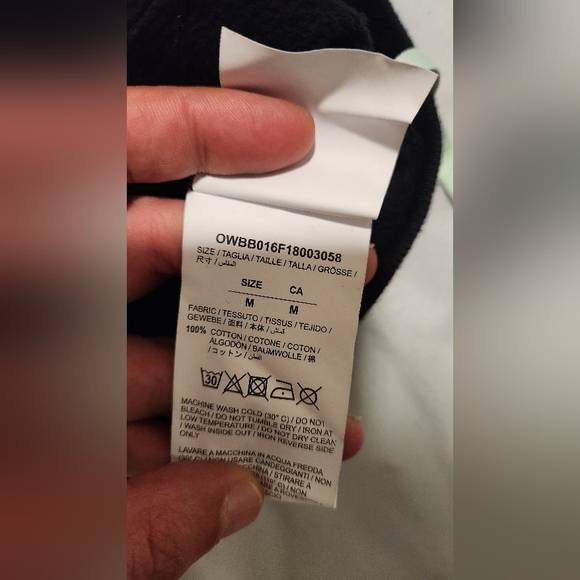 OFF-WHITE Virgil Abloh  Logo Marry Me Hoodie Black - Picture 4 of 5